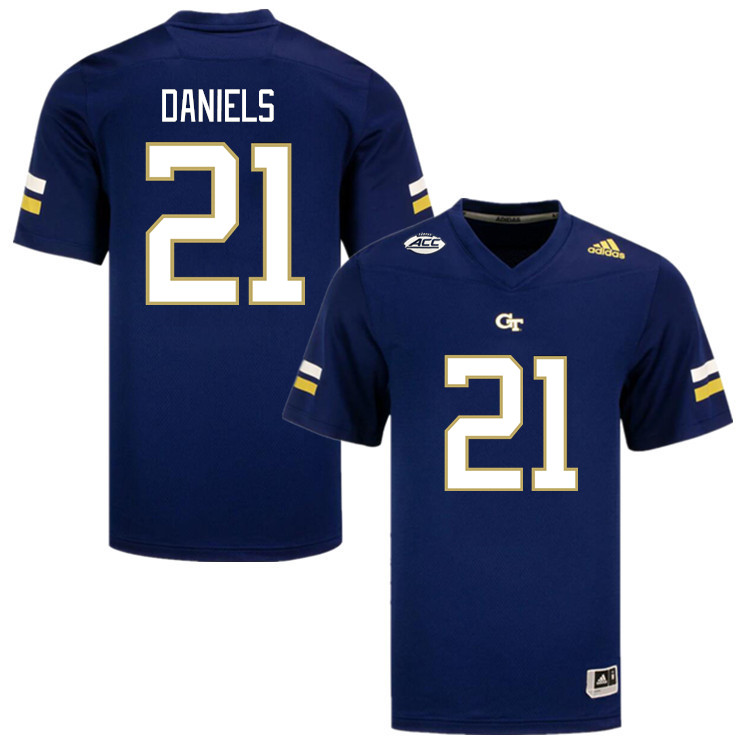 Men-Youth #21 Omar Daniels Georgia Tech Yellow Jackets 2023 College Football Jerseys Stitched Sale-N